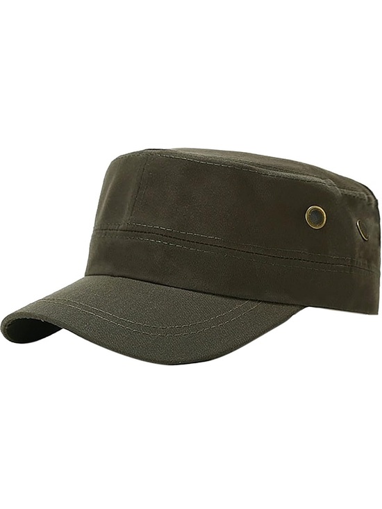 Other - Olive Military Field Cap with Vent Eyelets -
